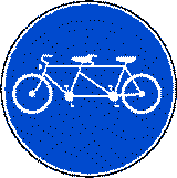 Das Schild für's Tandem